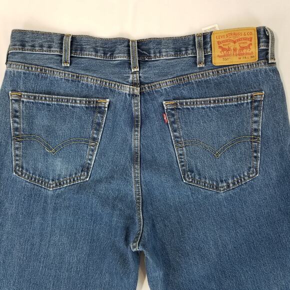 Levis 550 Jeans Mens 38x30 Relaxed Fit Tapered Leg Denim Classic Straight Pants - Picture 4 of 12